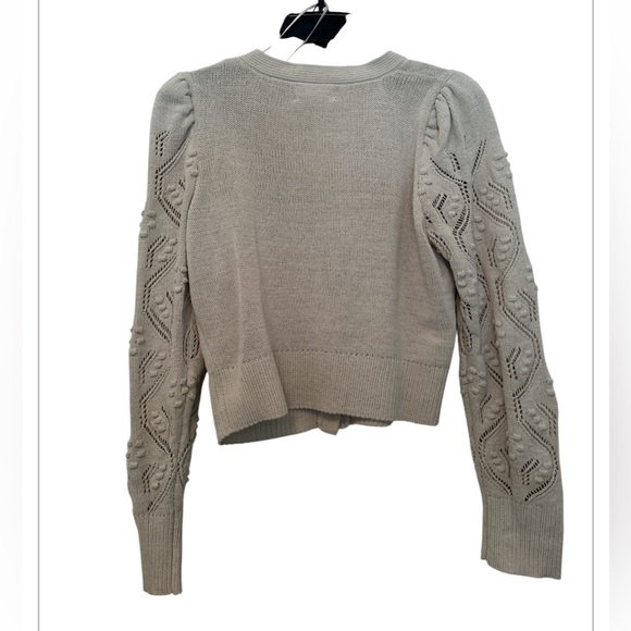 Women’s Jessica Simpson, Khaki Crochet Cardigan, Large - Picture 4 of 8